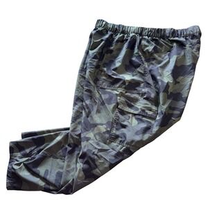 Old Navy Active Cargo Pants XXL Green Camo StretchTech Joggers Utility